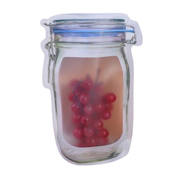 Resealable Snack Food Packaging Bags With Shaped Design , Stand Up Mylar Bags For Food Storage