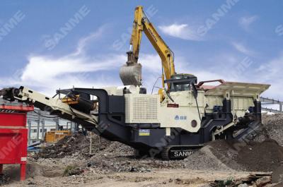Corredor de esmagamento de pedra da eficiência elevada das plantas do impacto móvel lisamente