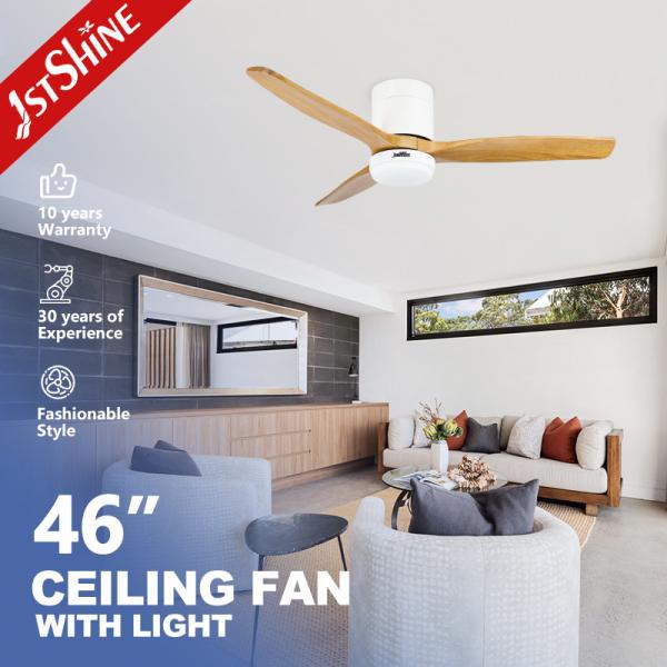 Flush Mount Ceiling Fan with Lights and Remote Control 6 Speed Choice Metal Lamp Body