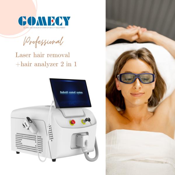 2025 AI Skin Analyzer 4 Wavelength Diode Laser Hair Removal Machine 755nm 808nm 940nm 1064nm Painless Permanent