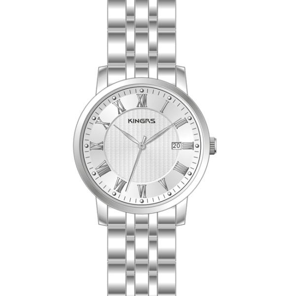 OEM silver gold Casual stainless steel wrist watch for men , SS15058GQ
