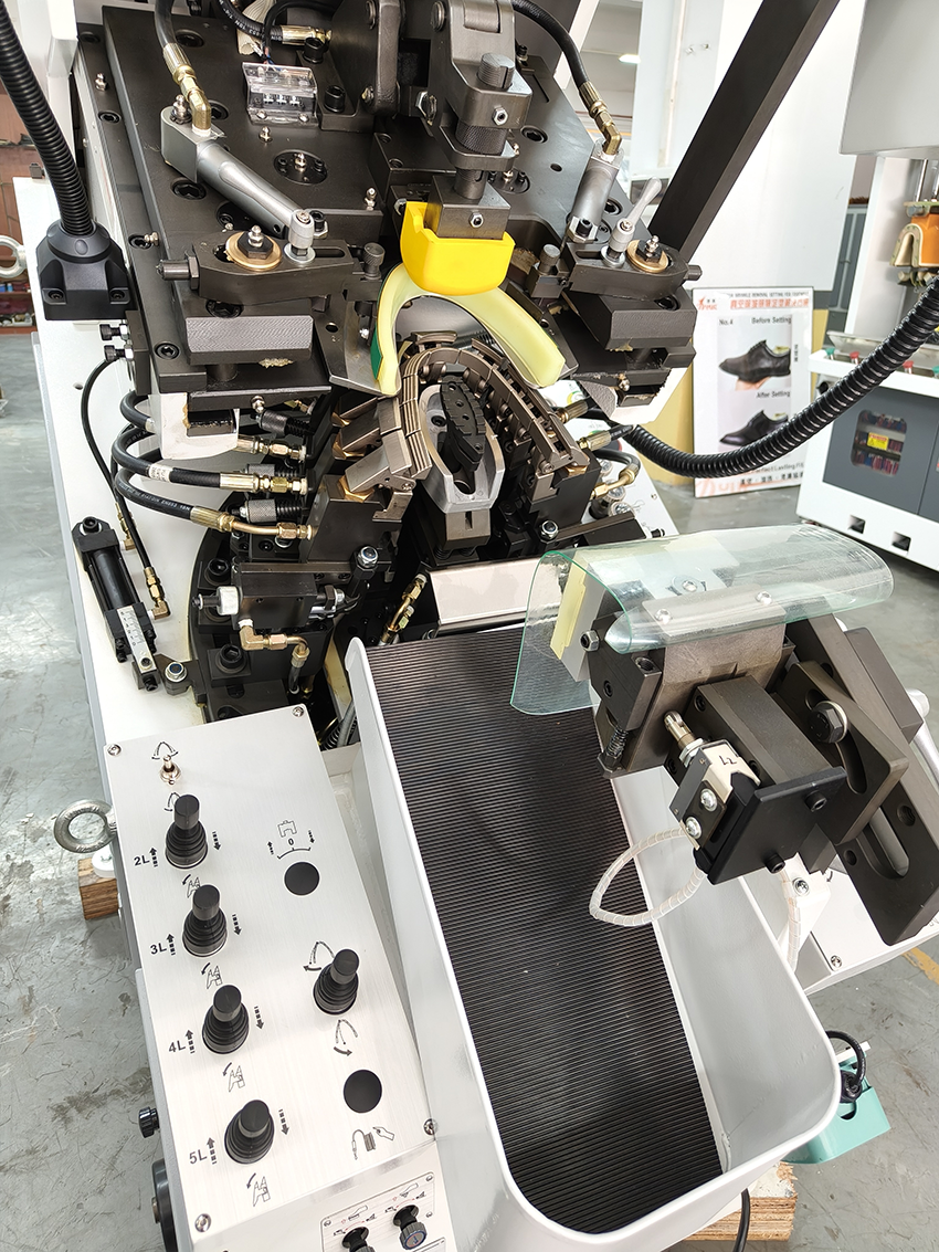 Footwear Wiping Fixing Upper Lasting Making Margin Automatic Shoes Hydraulic Toe Lasting Machine