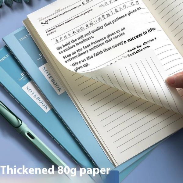 B5 Notebook Thickened Student Journal Book Simple Horizontal Line Printed A5 Size Leather Cover Wholesale Exercise Book Car Line