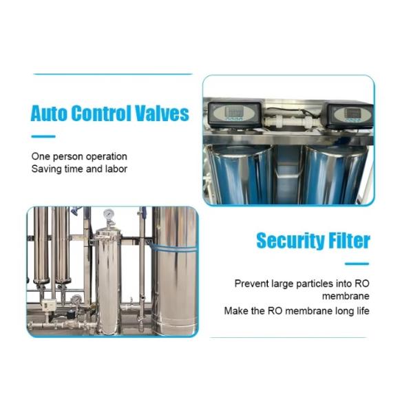 Customizable 250L/H 3xSS304 Tanks Brackish Water Reverse Osmosis Water Plant