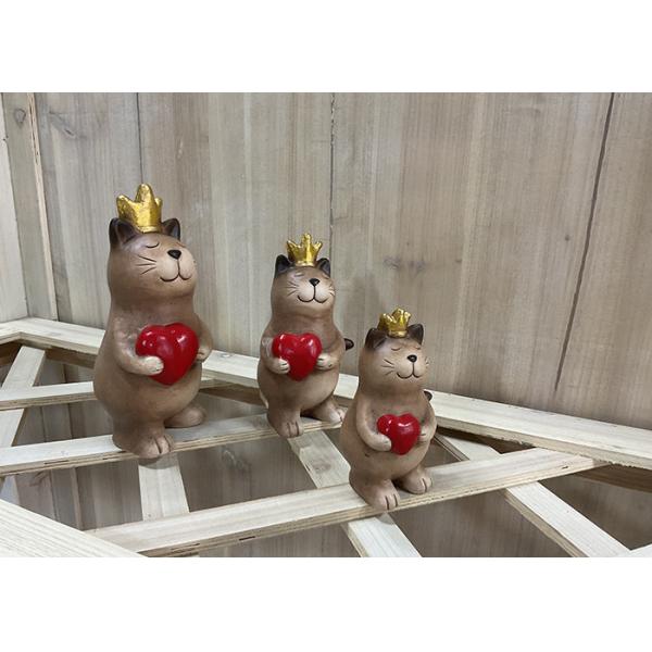 Сад гончарни OEM/ODM керамический орнаментирует украшение формы кота