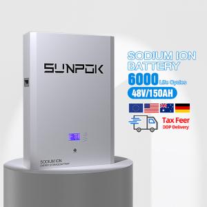 6000サイクル 48V 100ah 150ah ナトリウムイオン電池 20年 寿命 UL1642