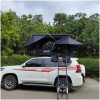 Black Clamshell Outdoor Four Person Roof Top Tent With Rain Cover
