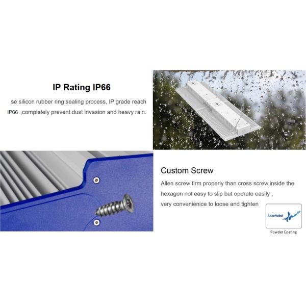 170lm/W 150W IP66 LED Линейный высокозащитный свет высокосветовой PF0.95 3000K-6500K Алюминий Для супермаркетов и розничных магазинов