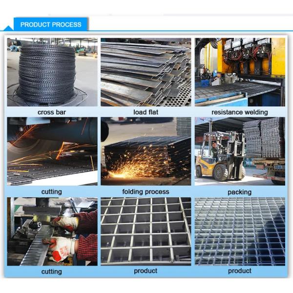 El compuesto anti del resbalón galvanizó la reja de acero serrada dentada de acero 32 x 5 milímetros