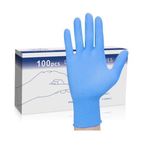 Blue Nitrile Examination First Aid Disposable Gloves For Medical Use Customized