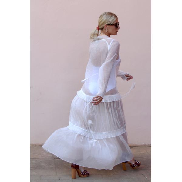 Clothing Fashion Women See-Through Sexy Beach Cover Up Dresses