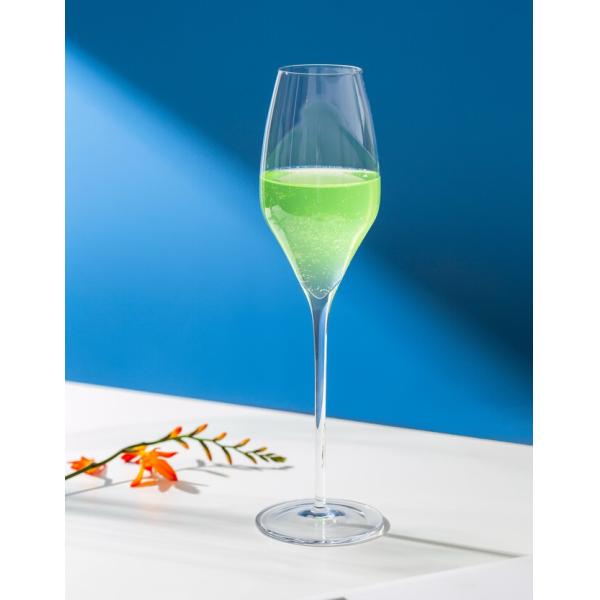 11 Oz Wine Long Stem Crystal Tulip Champagne Flutes Glass Transparent Mouth Blown