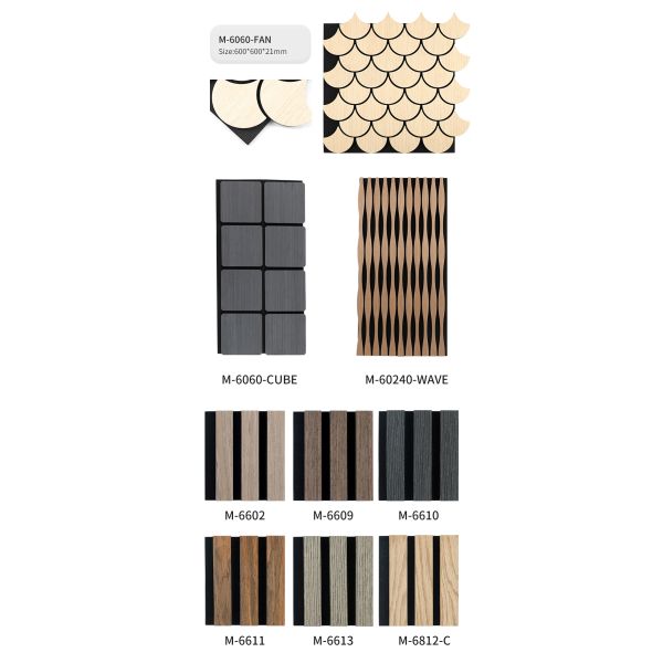 Modern Design Akupanel Acoustic Slat Wall Panel Wood MDF Material for Hotel Soundproof and Graphic Design Solution Capable