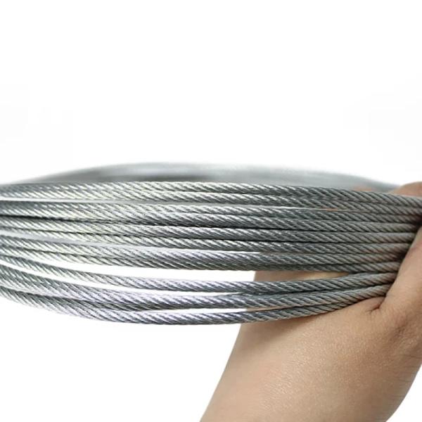 Corde en acier au carbone de qualité 4x31 8,3 mm galvanisée à chaud pour plateforme suspendue