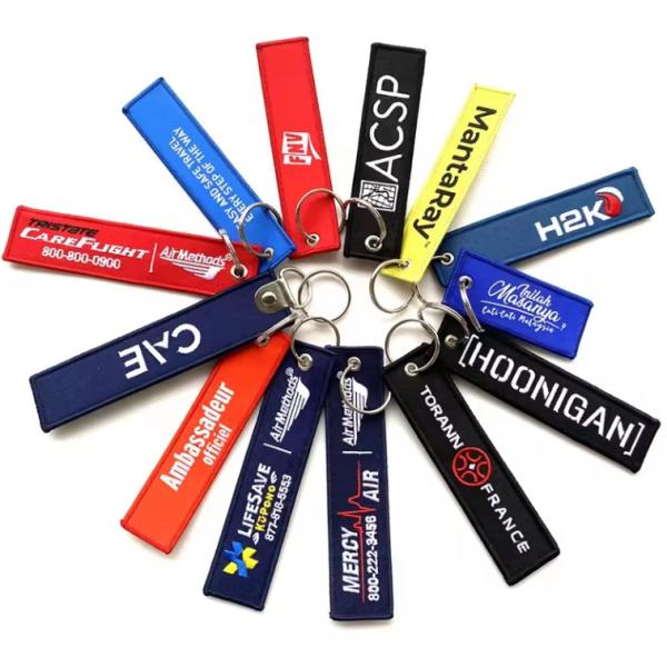 Promotional Gift name tag Keychain Badge Fabric Tags Embroidery