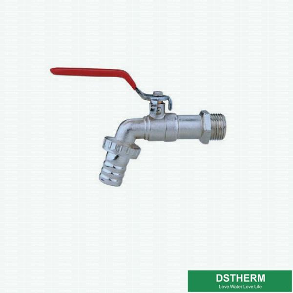 El grifo de cobre amarillo modificado para requisitos particulares de la bola del peso medio de la marca con Chrome plateó el golpecito de cobre amarillo