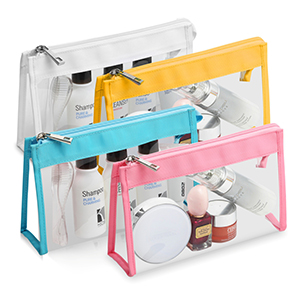 Small Clear PVC Waterproof Bag with Zipper Closure, Mini Portable Transparent Plastic Organizer Pouch for Cosmetic, Make