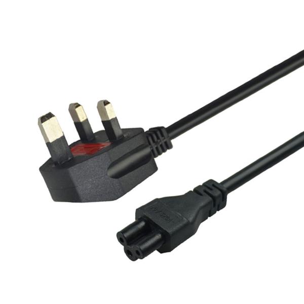 OEM ODM 1.5meters UK Power Cord Apply To Kettle Port And Laptop