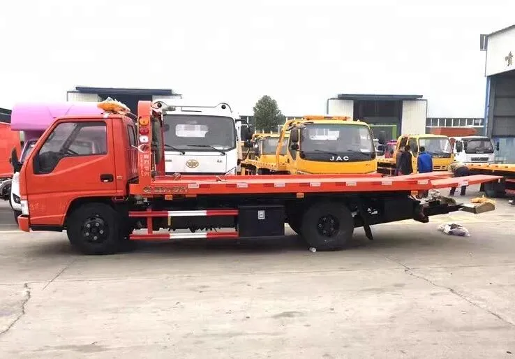 New Jmc Brand 4X2 4 Ton Rollback Tow Truck Half Landing / Full Landing Flatbed Tow Truck