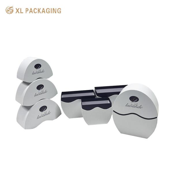 Wholesale Custom Egg Shape Candy Chocolate Box White Purple Cosmetic Gift Packaging Box