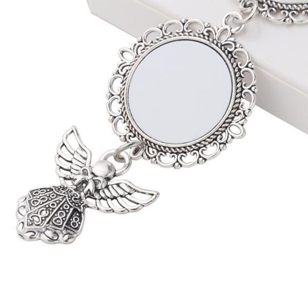 Customizable Personalized Angel Wings Metal Sublimation Brooch Wings Brooch