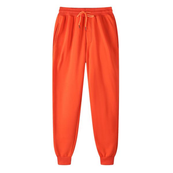 Winter Season Custom 220g Solid Color with Fur Sweatpants Unisex Leisure Sports