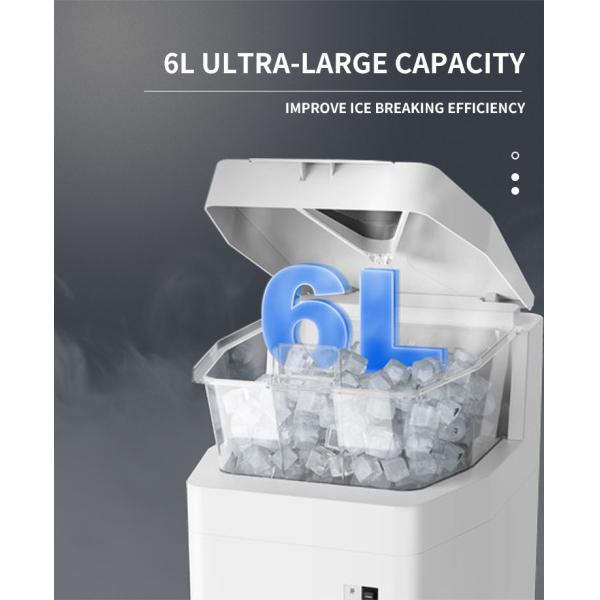 6L Ice Shaver Machine Snow Cone Maker White 320rpm Electric Shaved Ice Maker