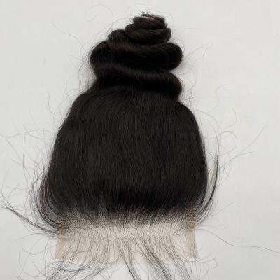 Loose wave 5x5 Customized 10A Natural Hairline Super Thin HD Lace Frontal 100% Brazilian Human Hair Extensions