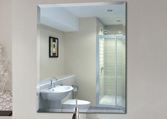 Professional Copper Free Mirror / Lead Free Silver Framed Bathroom Mirrors