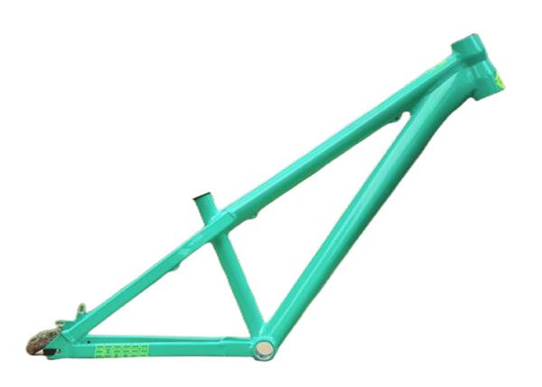 Belo quadro 26er Alumínio Saltador de sujeira Cadro de bicicleta Tipo de peixe horizontal Desistência