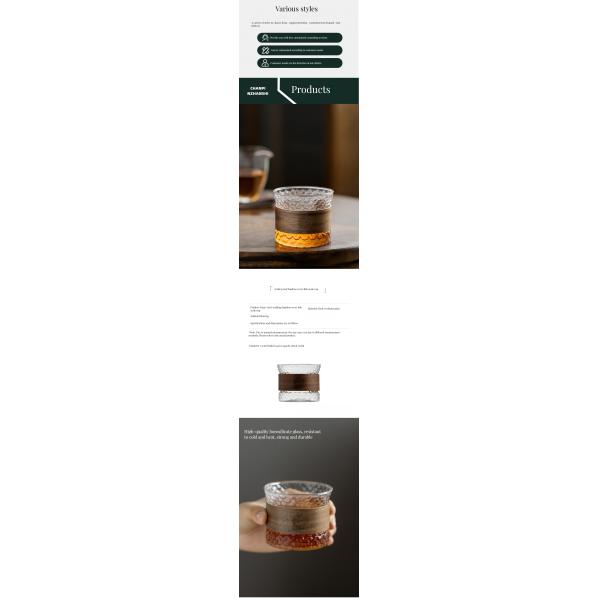 5oz 150ml Transparent Glass Cup Custom Eco-Friendly Cup for Drinking Water Coffee Tea