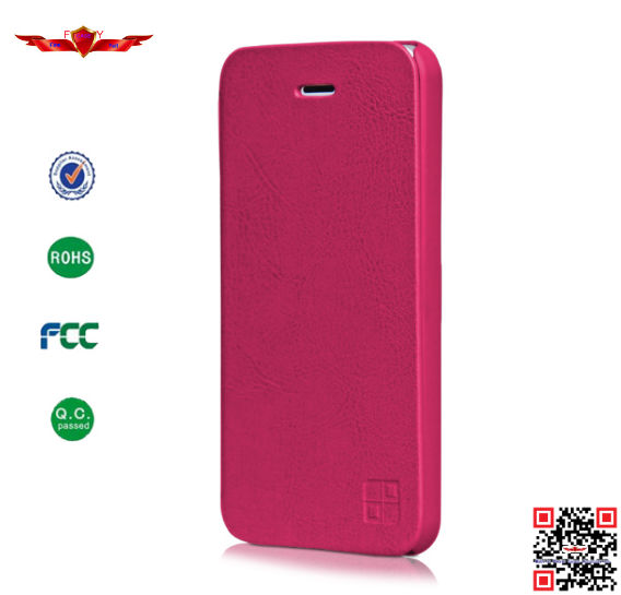New High Quality Colorful PU Flip Case For Iphone 5S With Stander 100% Perfect Fit