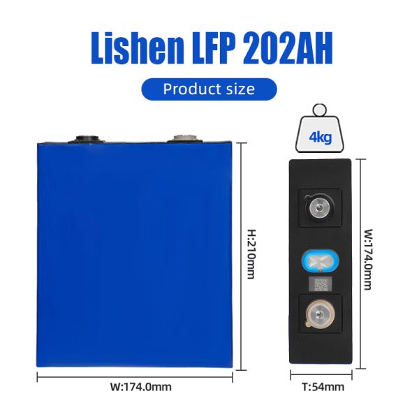 Lishen 202Ah 3.2V LiFePO4 Battery Cell for Solar System RV Boat Golf Cart China Shipping