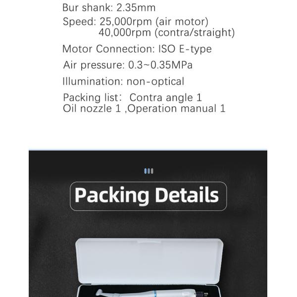 Portable Silver Dental Straight Handpiece , Multipurpose Contra Angle Hand Piece