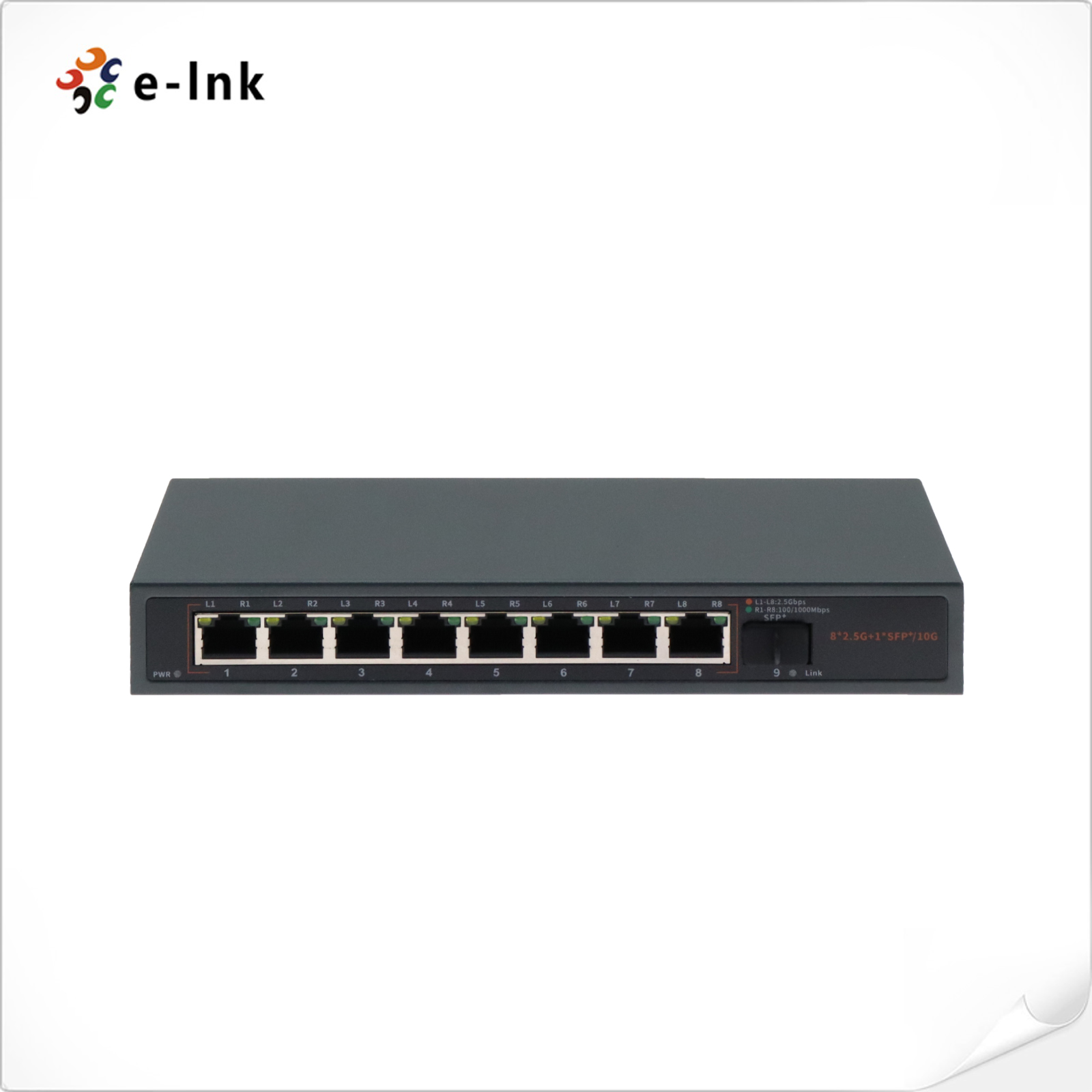 8x2.5Gbps RJ45 порты + 1 x10G SFP + Fiber Port Ethernet переключатель