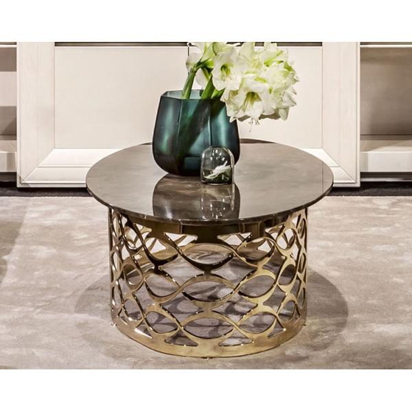 Золотой подгонянный журнальный стол выковал журнальный стол 50cm круглый мраморный верхний