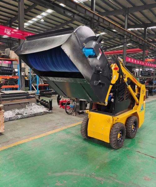 Mini Minicargador JC 25 de 500 kg, carregador de direção para manobração fácil em espaços apertados