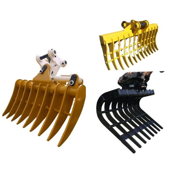 Heavy Duty 1-100 Ton Excavator Rake Attachment Land Clearing Stick Root Brush