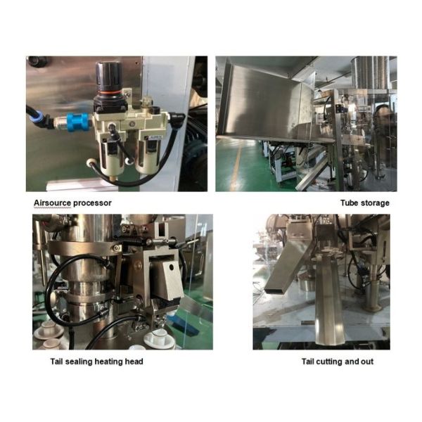 Automatic soft plastic tube filling and sealing machine aluminum cosmetic cream tube toothpaste tube filling machine
