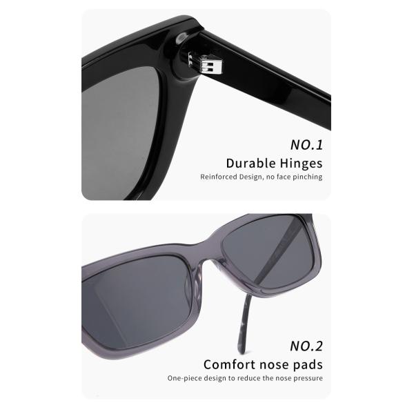 Прямоугольные классические солнечные очки ацетата ежедневно поляризовывали солнечные очки авиатора