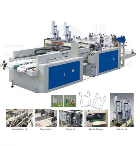 High Speed T-shirt Bag Making Machine Full Automatic with PLC control