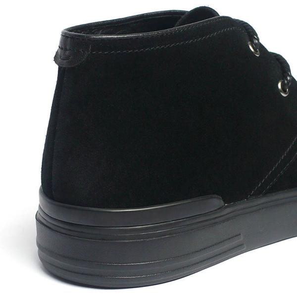 Black Lace-up Anti Slippery Mens Leather Casual Boots