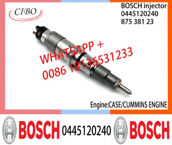 Conjunto original 0445120240 do injetor de combustível 87538123 de BOSCH 0445120240 87538123 para CA-SE/CUMMINS