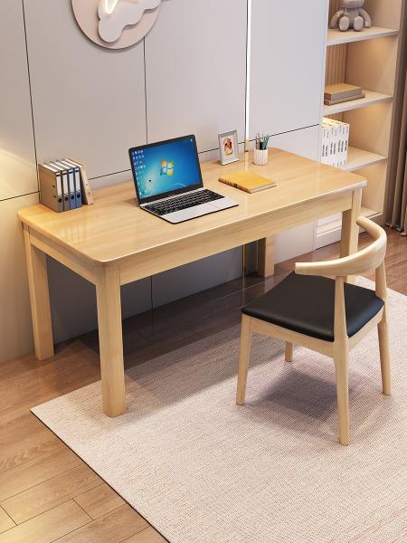 Melamine Solid Wood Office Computer Desk for Home Study and Bedroom Chair Combination