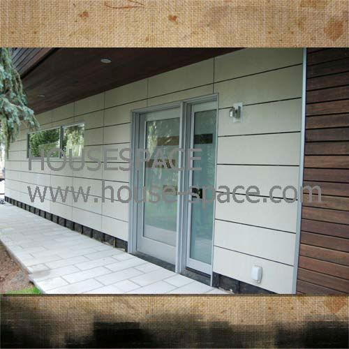 Duas casas modulares modernas de aço do recipiente da história