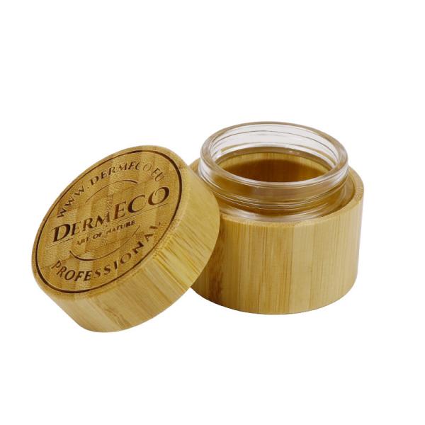 PASSEN 150g Bamboo Cosmetic Packaging 5.3OZ Silk Screen Wooden Cream Jar
