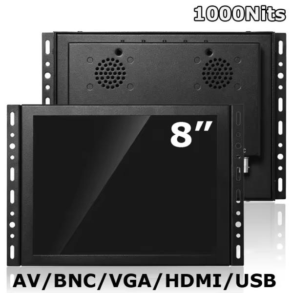 8 Inch Open Frame 1000Nits Resistive / Capacitive Industrial Touch Screen With Resolution 1024x768