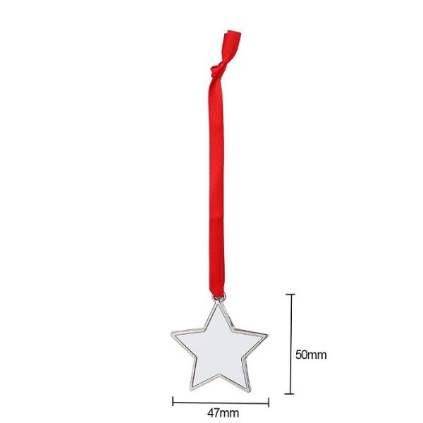 Blank Metal Sublimation Christmas Ornament Christmas Tree Hanging Decorations