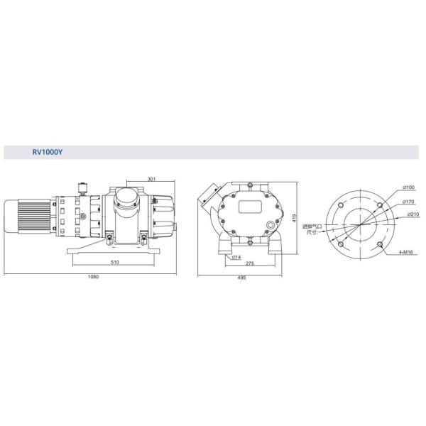 Корневой вакуумный насос для нефти / химической инженерии / медицины / фармацевтики / пищевой промышленности / прядильной промышленности / ежедневной химической промышленности / деаерации смолы