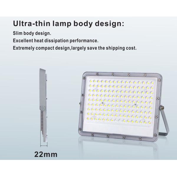 SMD2835 100w 200w 300w Outdoor Solar Flood Light 170lm/w Optical Lens